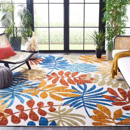 Tapis de patio imperméable à motif floral SAFAVIEH Cabana Neera pour intérieur/extérieur
