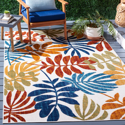 Tapis de patio imperméable à motif floral SAFAVIEH Cabana Neera pour intérieur/extérieur