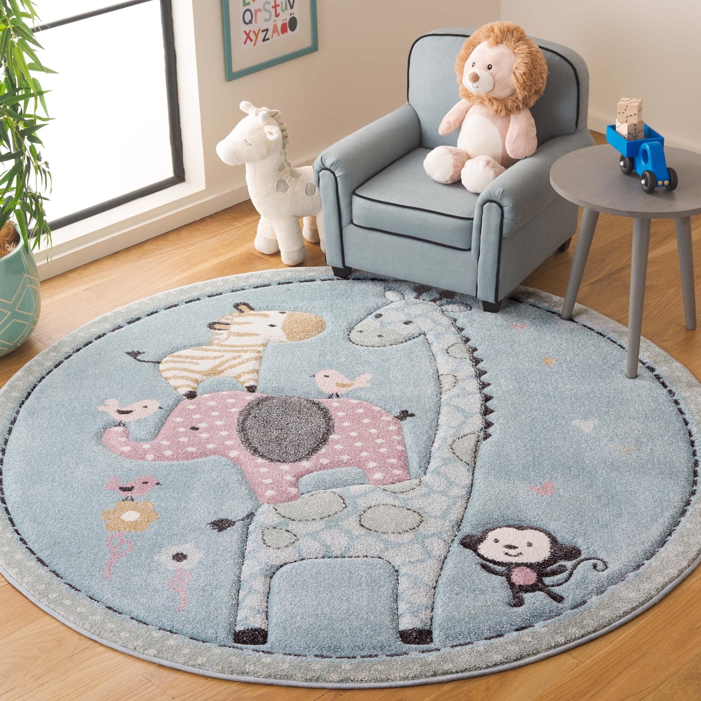 Tapis d'éveil SAFAVIEH Carousel Kids Miharu à motifs animaux