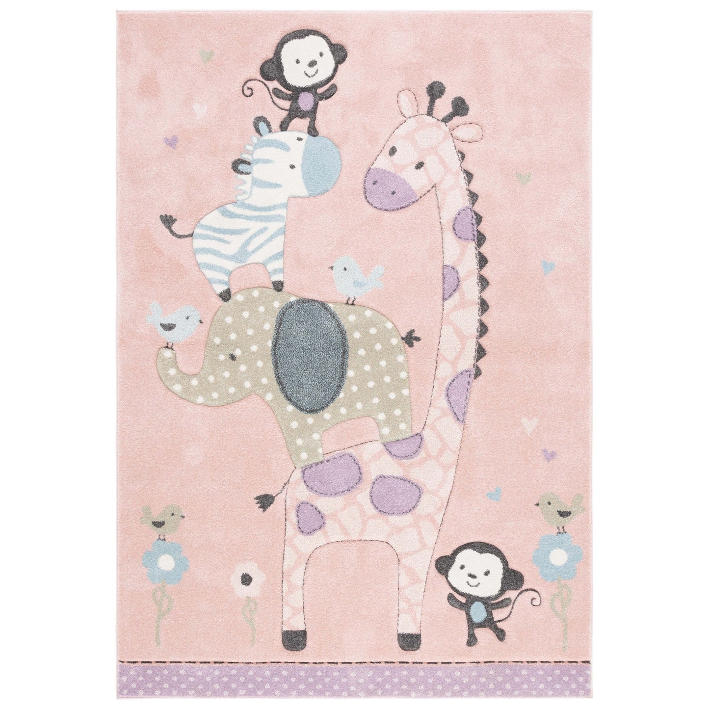 Tapis d'éveil SAFAVIEH Carousel Kids Miharu à motifs animaux