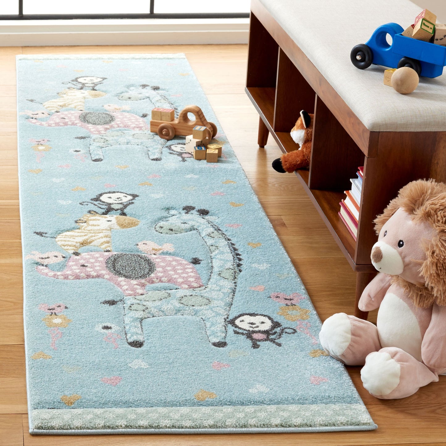 Tapis d'éveil SAFAVIEH Carousel Kids Miharu à motifs animaux