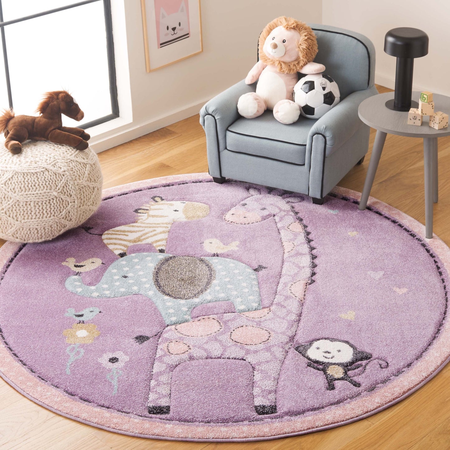 Tapis d'éveil SAFAVIEH Carousel Kids Miharu à motifs animaux