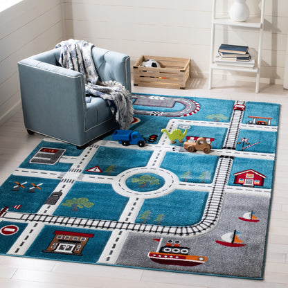 Tapis de route pour enfants SAFAVIEH Carousel Kids Riemy Neighborhood