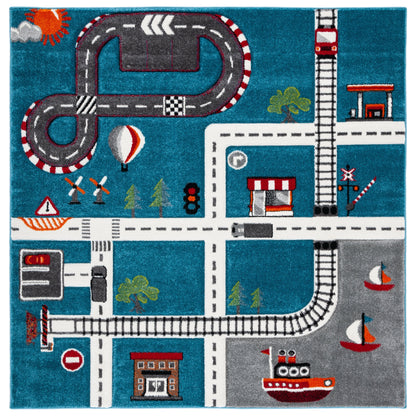 Tapis de route pour enfants SAFAVIEH Carousel Kids Riemy Neighborhood