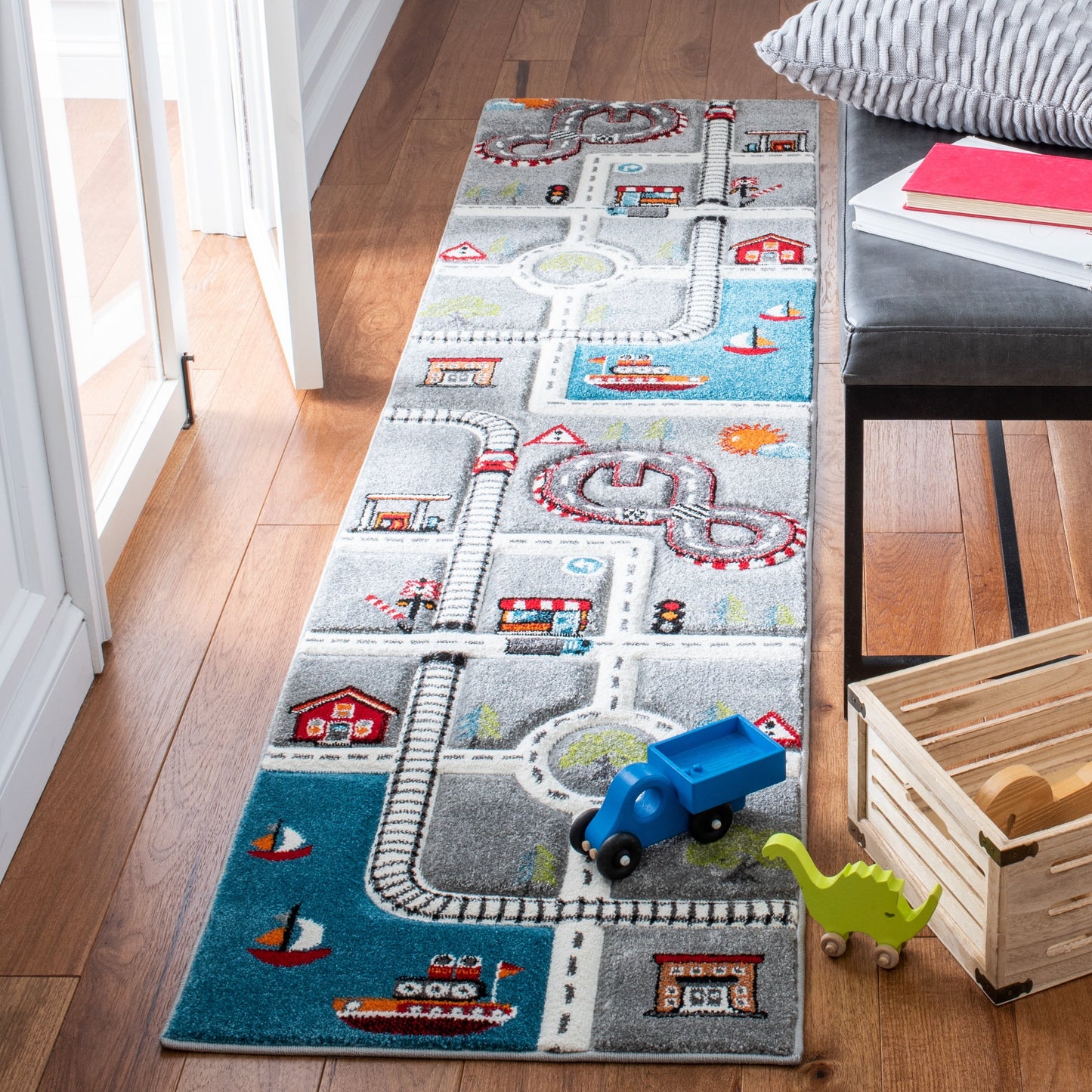 Tapis de route pour enfants SAFAVIEH Carousel Kids Riemy Neighborhood