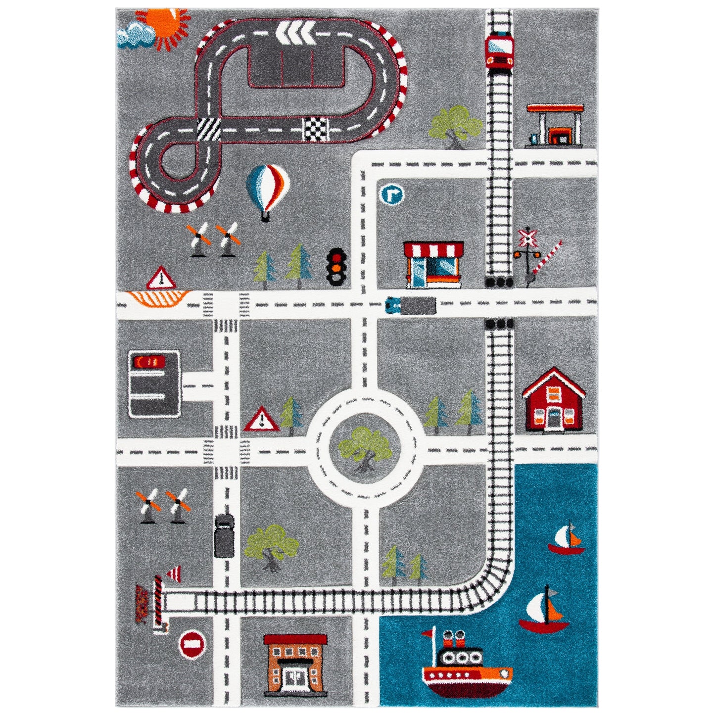 Tapis de route pour enfants SAFAVIEH Carousel Kids Riemy Neighborhood
