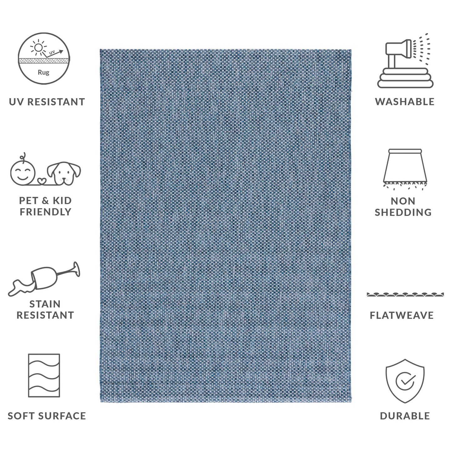 Tapis de patio/jardin imperméable SAFAVIEH Courtyard Begajeta pour intérieur/extérieur.