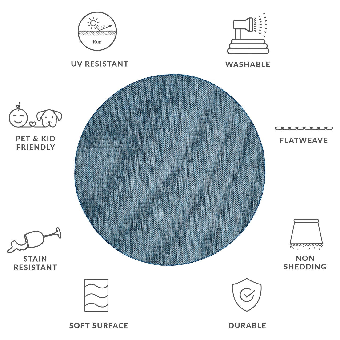 Tapis de patio/jardin imperméable SAFAVIEH Courtyard Begajeta pour intérieur/extérieur.