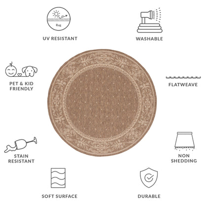 Tapis de jardin imperméable SAFAVIEH Courtyard Hendrina pour intérieur/extérieur