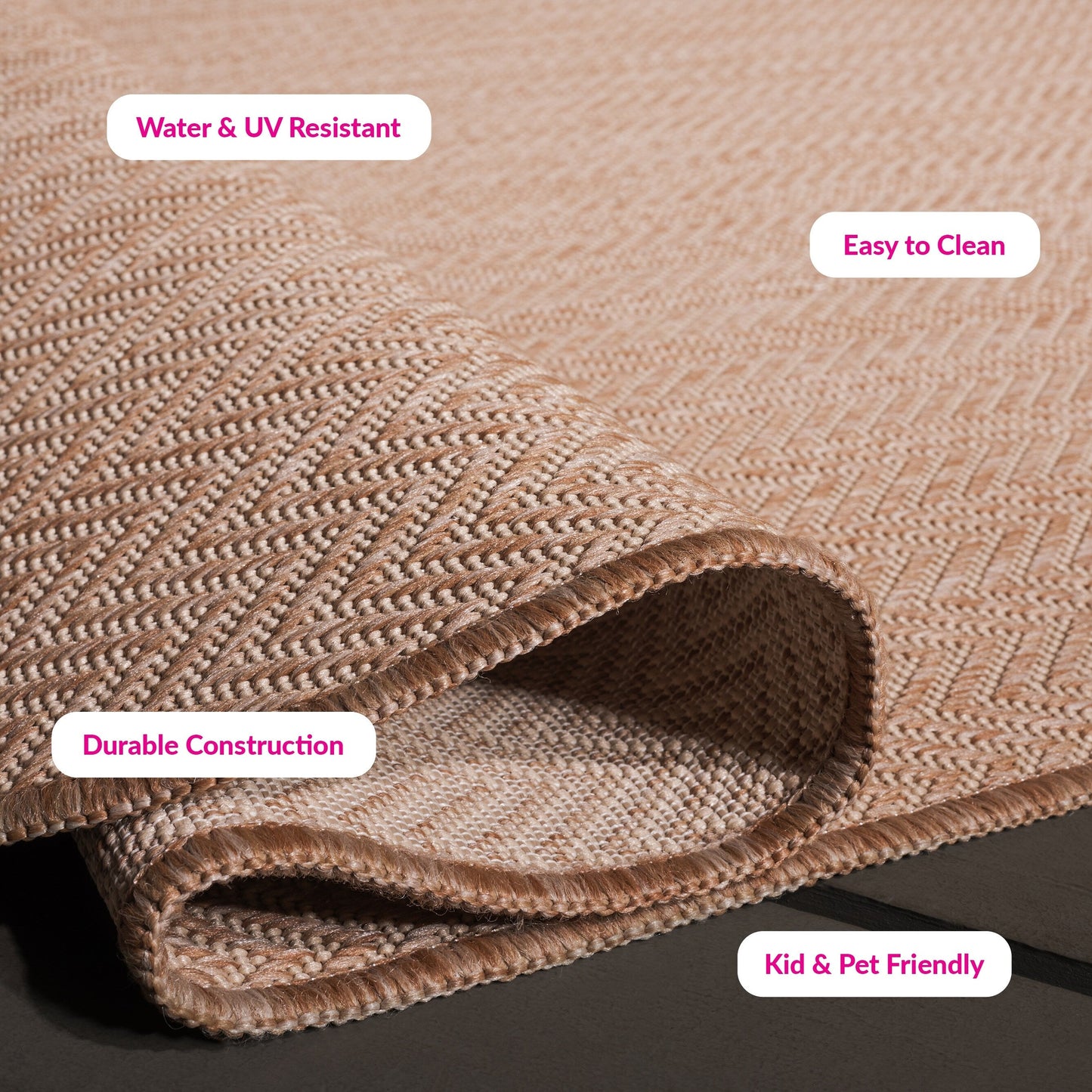 Tapis de jardin imperméable SAFAVIEH Courtyard Ilmur pour intérieur/extérieur