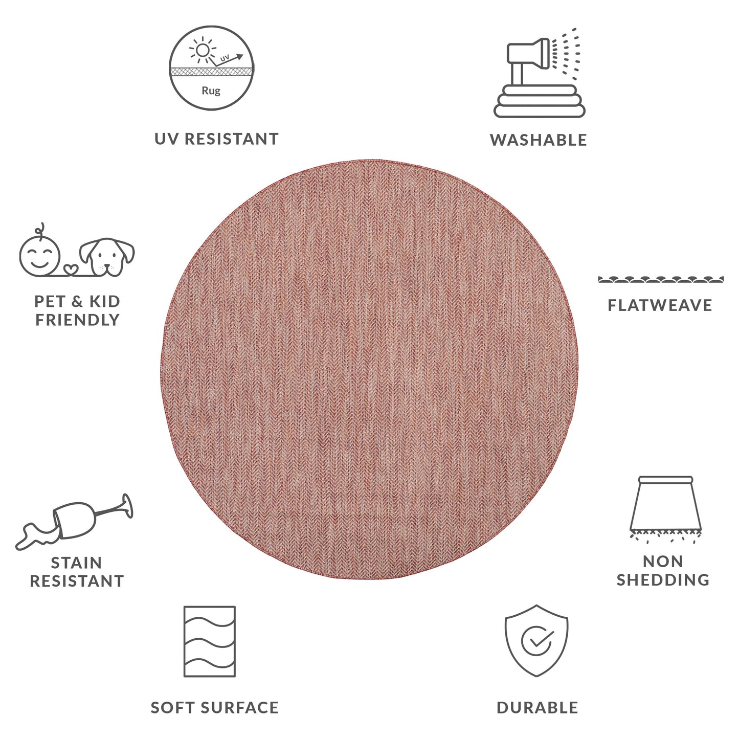 Tapis de jardin imperméable SAFAVIEH Courtyard Ilmur pour intérieur/extérieur