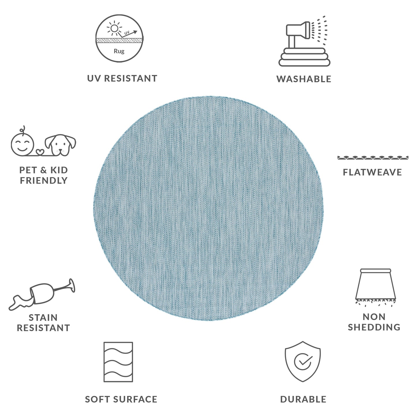 Tapis de jardin imperméable SAFAVIEH Courtyard Ilmur pour intérieur/extérieur