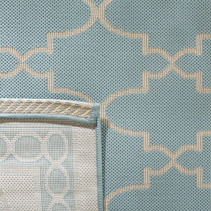 Tapis de jardin imperméable SAFAVIEH Courtyard Janell Trellis pour terrasse ou jardin