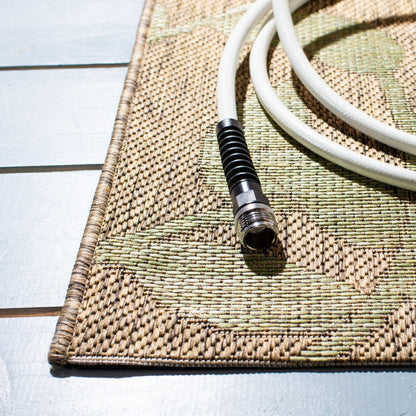 Tapis de jardin SAFAVIEH Courtyard Luann Botanical imperméable pour intérieur/extérieur, terrasse ou jardin