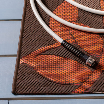 Tapis de jardin SAFAVIEH Courtyard Luann Botanical imperméable pour intérieur/extérieur, terrasse ou jardin