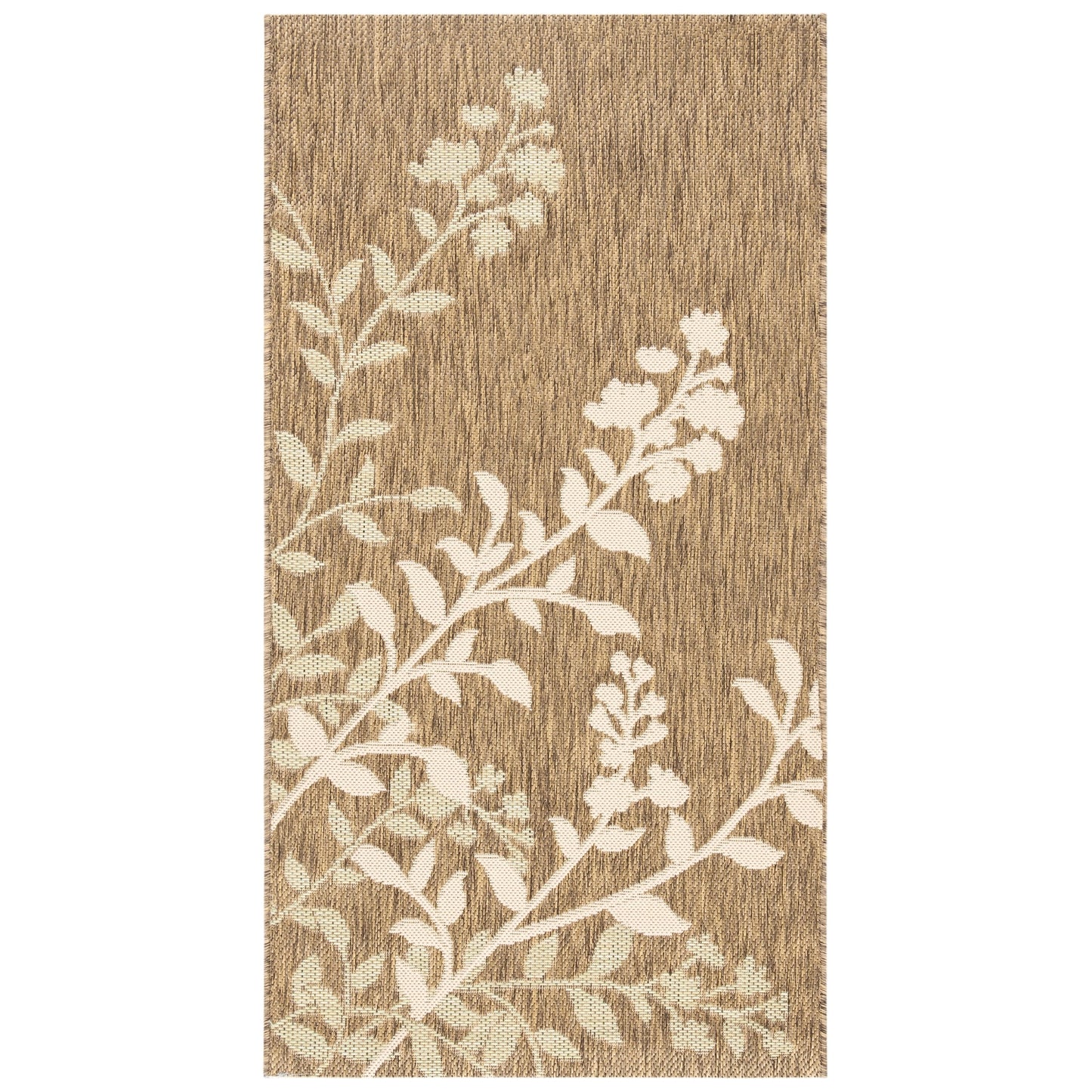 Tapis de jardin SAFAVIEH Courtyard Luann Botanical imperméable pour intérieur/extérieur, terrasse ou jardin