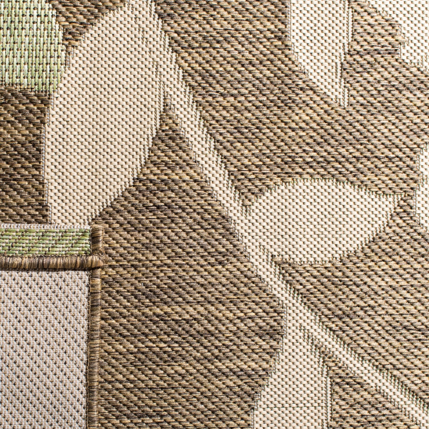 Tapis de jardin SAFAVIEH Courtyard Luann Botanical imperméable pour intérieur/extérieur, terrasse ou jardin