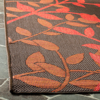 Tapis de jardin SAFAVIEH Courtyard Luann Botanical imperméable pour intérieur/extérieur, terrasse ou jardin