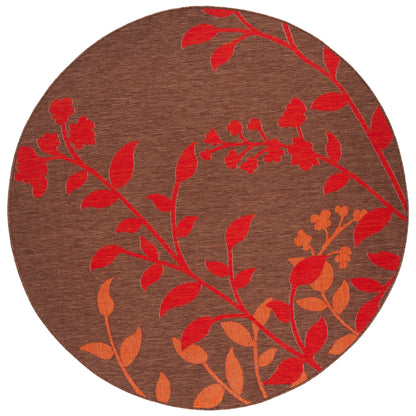 Tapis de jardin SAFAVIEH Courtyard Luann Botanical imperméable pour intérieur/extérieur, terrasse ou jardin