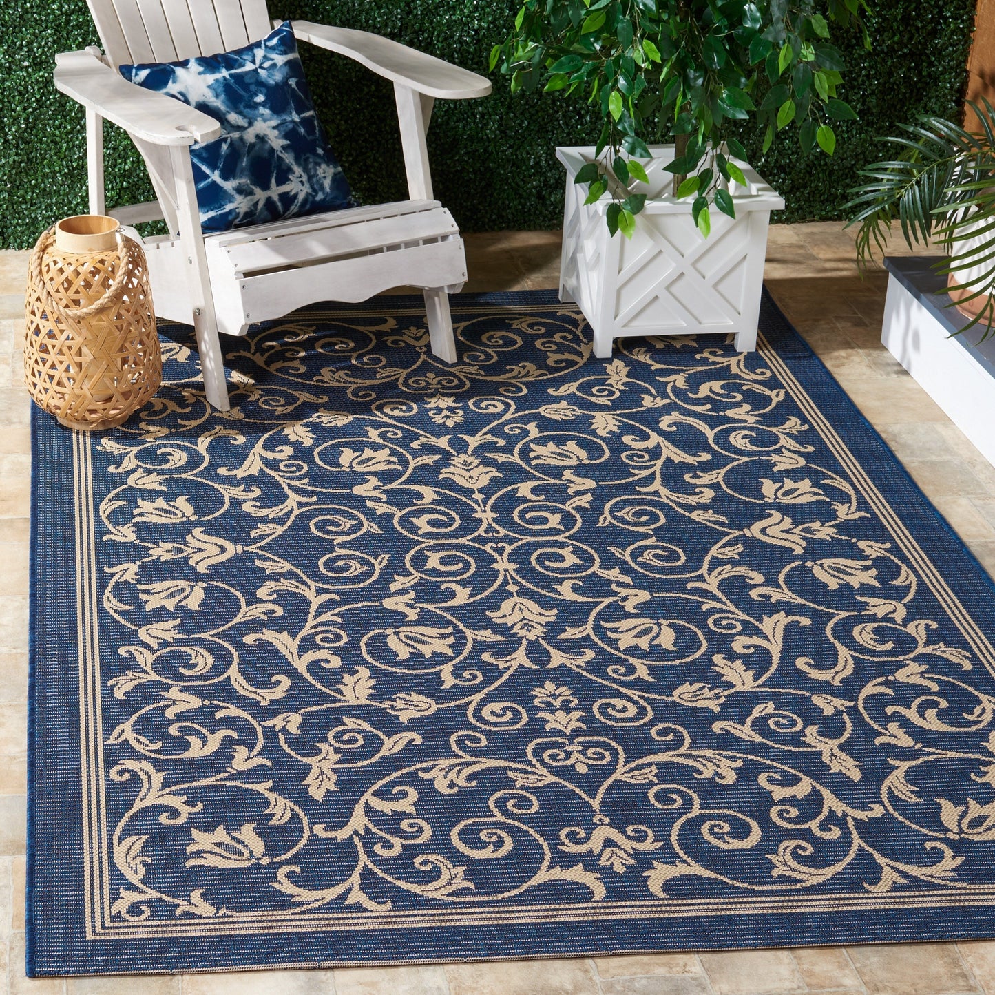 Tapis de jardin/terrasse imperméable SAFAVIEH Courtyard Miljeta