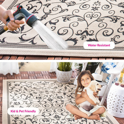 Tapis de jardin/terrasse imperméable SAFAVIEH Courtyard Miljeta