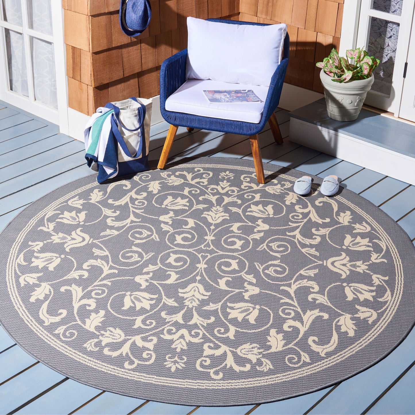 Tapis de jardin/terrasse imperméable SAFAVIEH Courtyard Miljeta
