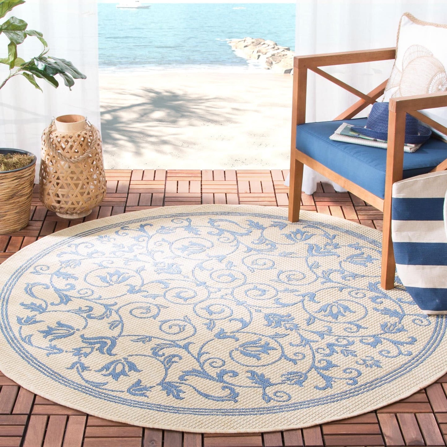 Tapis de jardin/terrasse imperméable SAFAVIEH Courtyard Miljeta