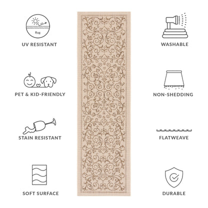 Tapis de jardin/terrasse imperméable SAFAVIEH Courtyard Miljeta