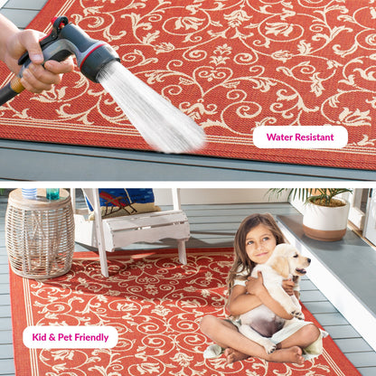 Tapis de jardin/terrasse imperméable SAFAVIEH Courtyard Miljeta