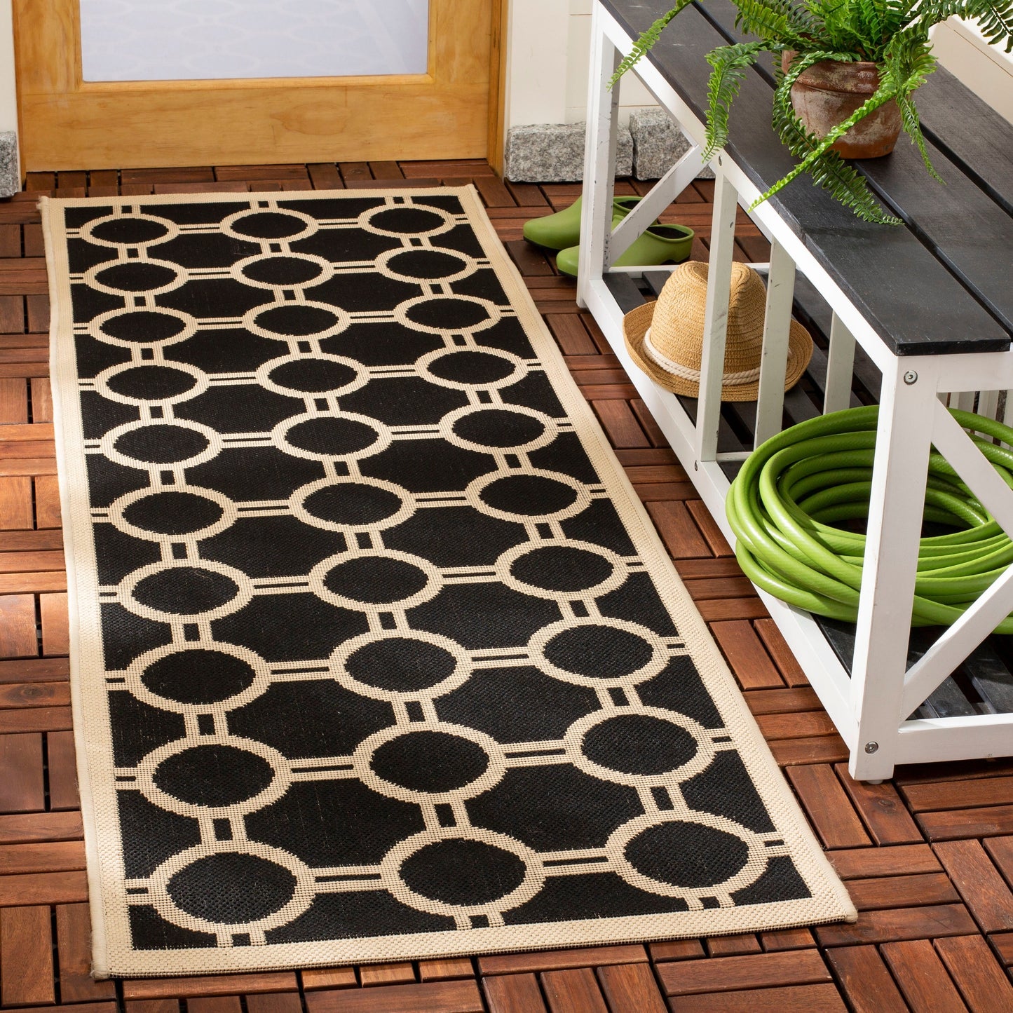 Tapis de jardin imperméable SAFAVIEH Courtyard Nira pour intérieur/extérieur