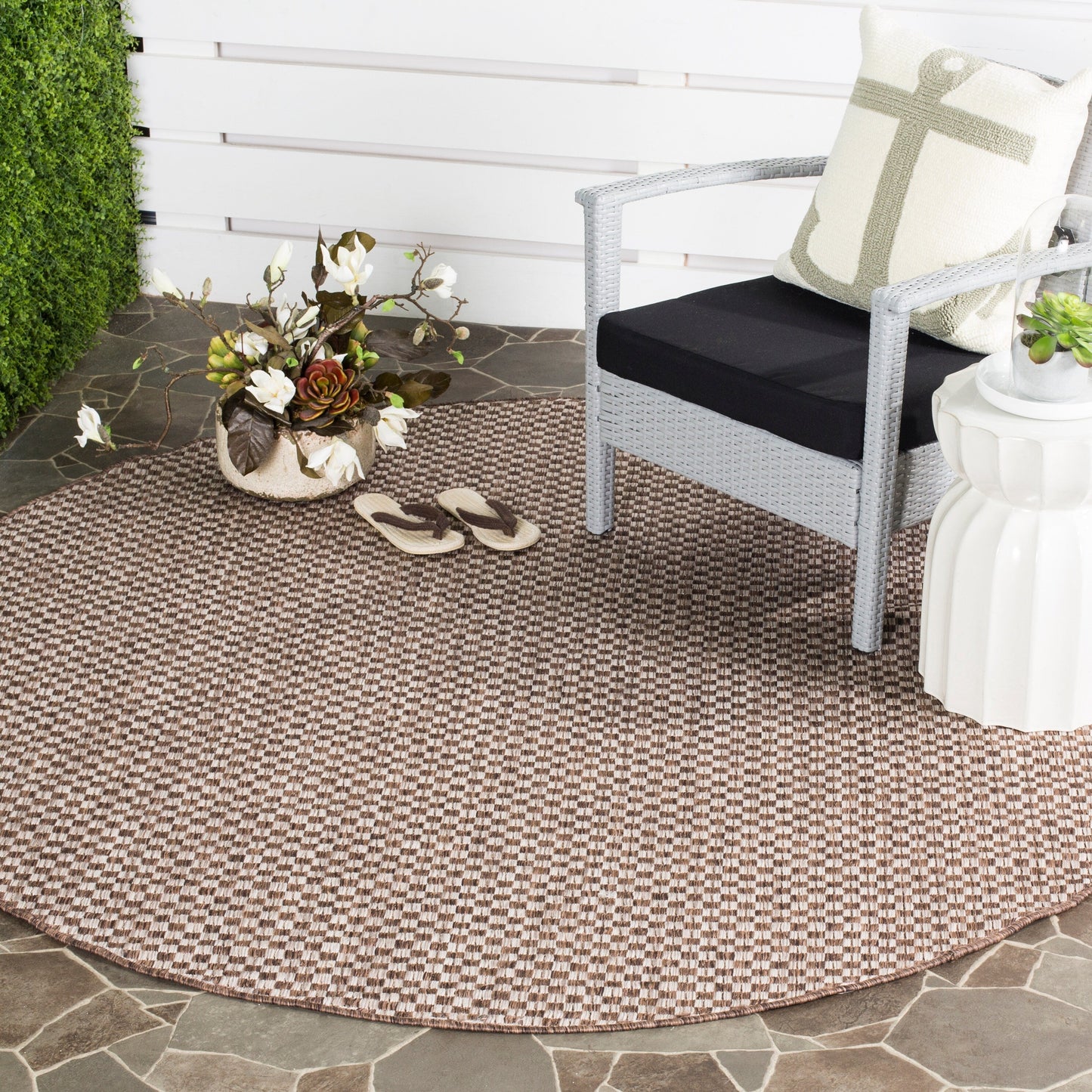 Tapis de jardin imperméable SAFAVIEH Courtyard Ragini pour intérieur/extérieur