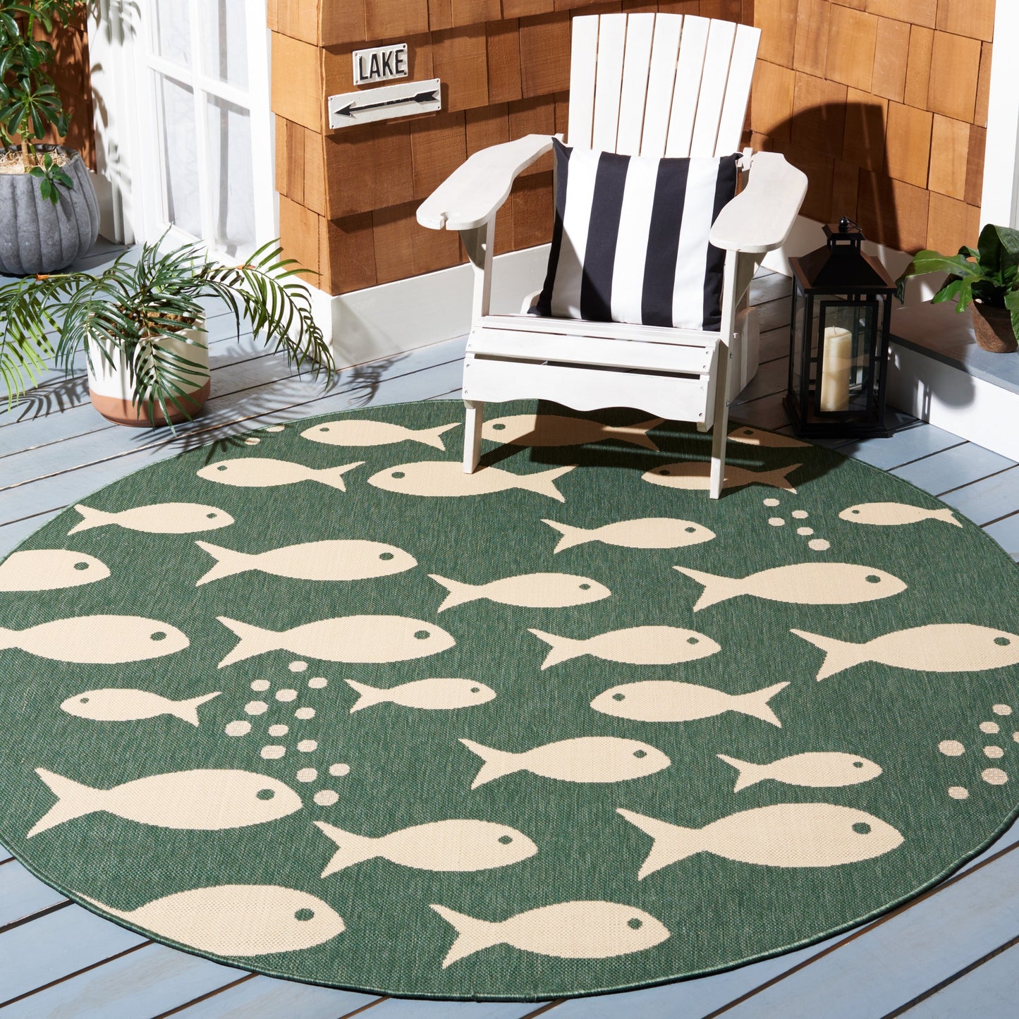 Tapis de jardin SAFAVIEH Courtyard Ragne pour intérieur/extérieur, imperméable, terrasse ou jardin.