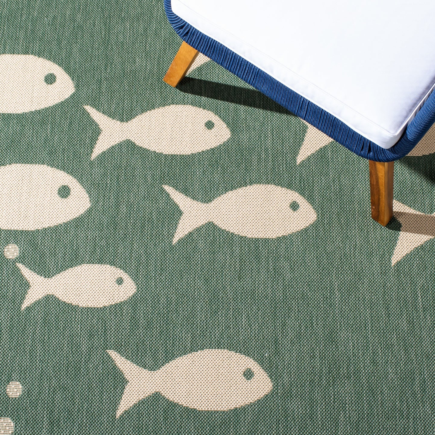 Tapis de jardin SAFAVIEH Courtyard Ragne pour intérieur/extérieur, imperméable, terrasse ou jardin.