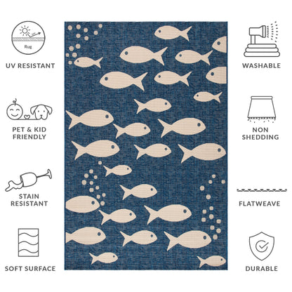 Tapis de jardin SAFAVIEH Courtyard Ragne pour intérieur/extérieur, imperméable, terrasse ou jardin.