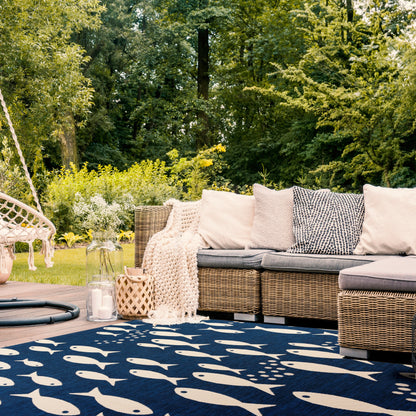 Tapis de jardin SAFAVIEH Courtyard Ragne pour intérieur/extérieur, imperméable, terrasse ou jardin.