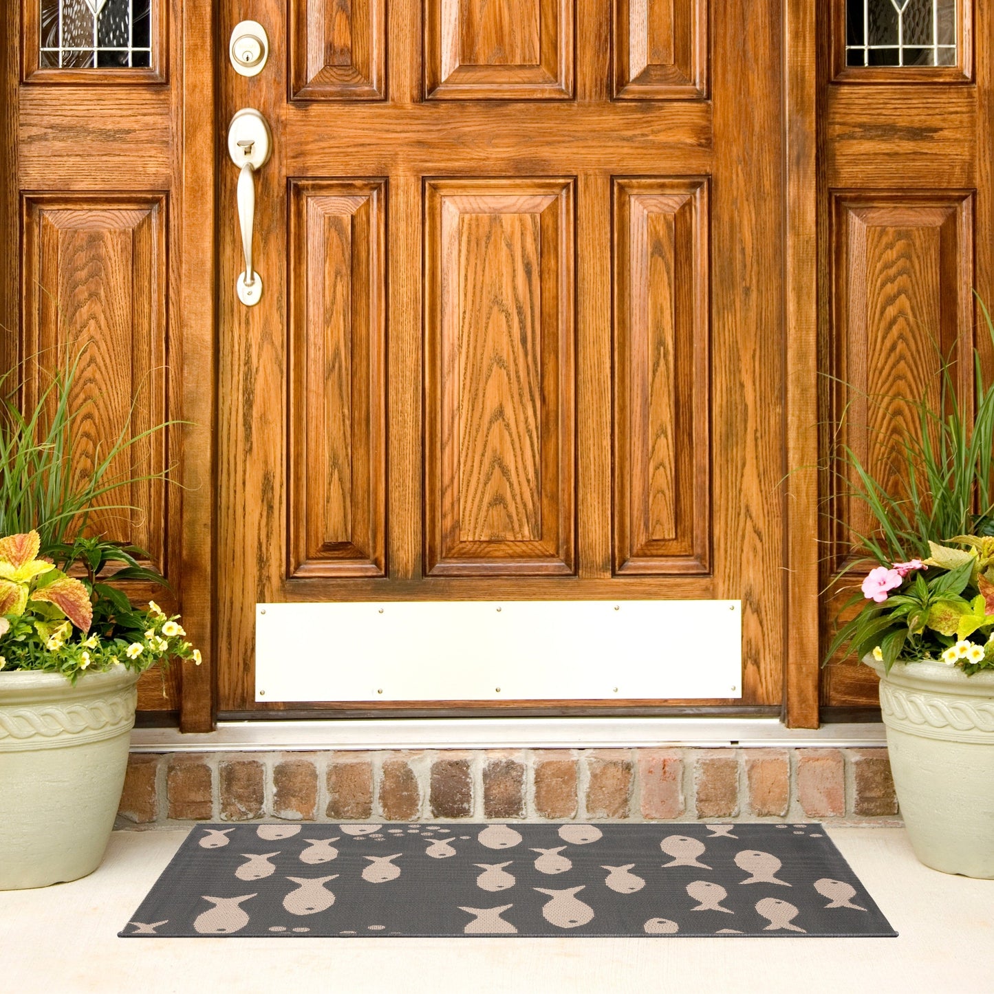 Tapis de jardin SAFAVIEH Courtyard Ragne pour intérieur/extérieur, imperméable, terrasse ou jardin.