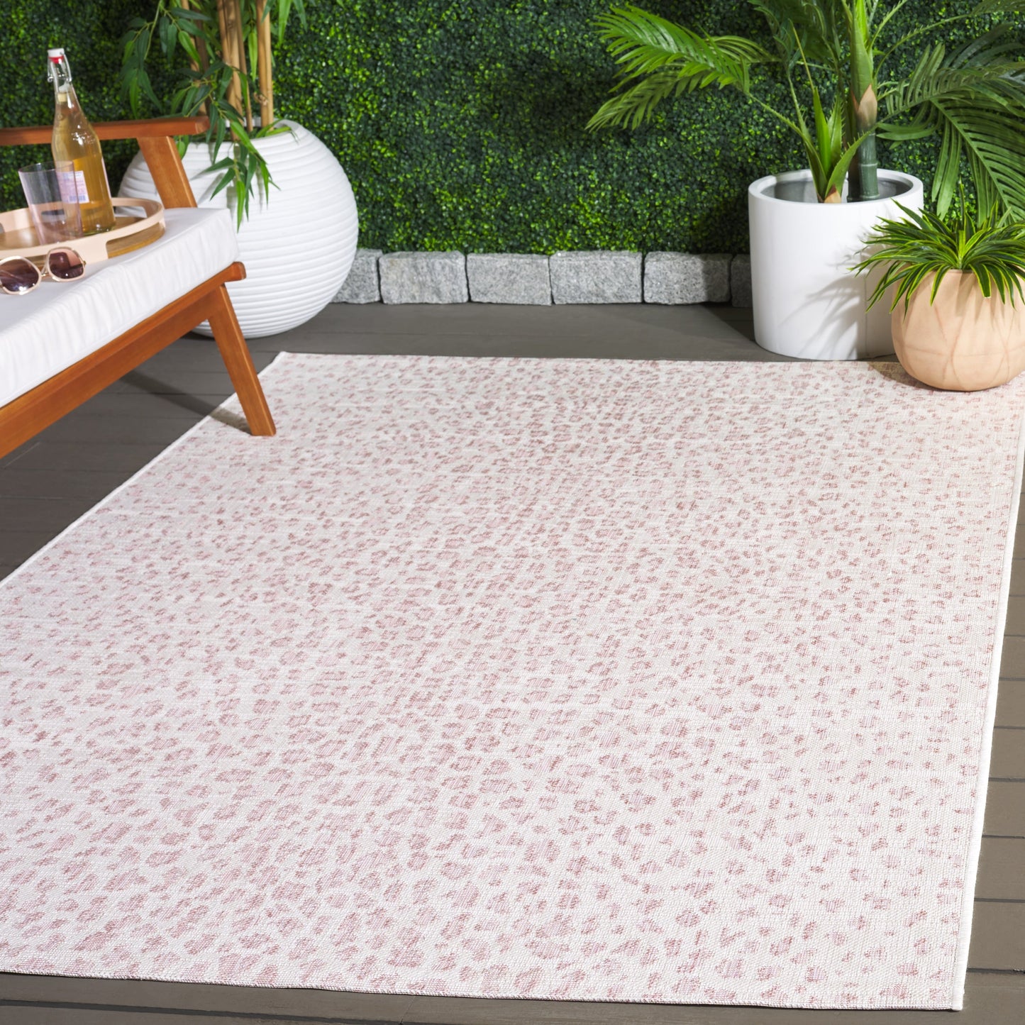 Tapis de jardin imperméable SAFAVIEH Courtyard Ruta pour intérieur/extérieur
