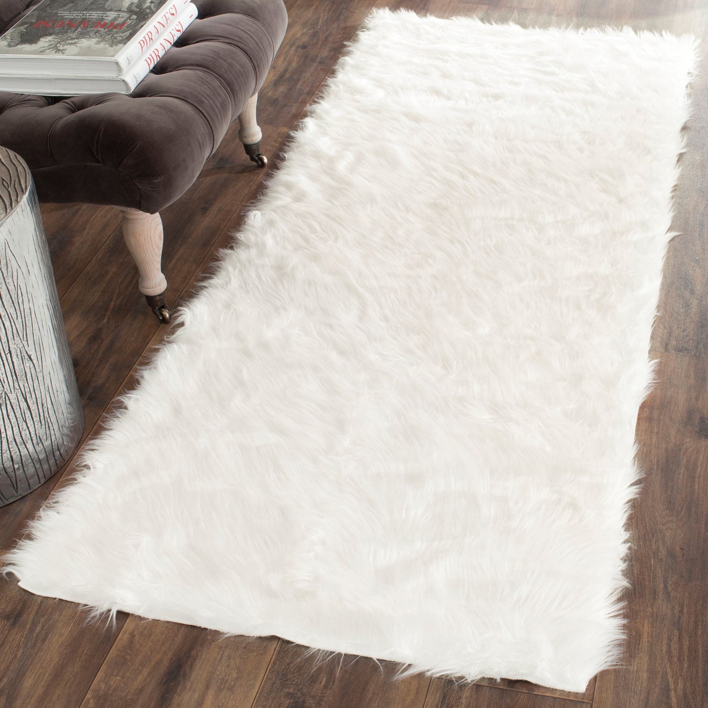 Tapis SAFAVIEH en fausse peau de mouton soyeuse, épaisseur 6 cm