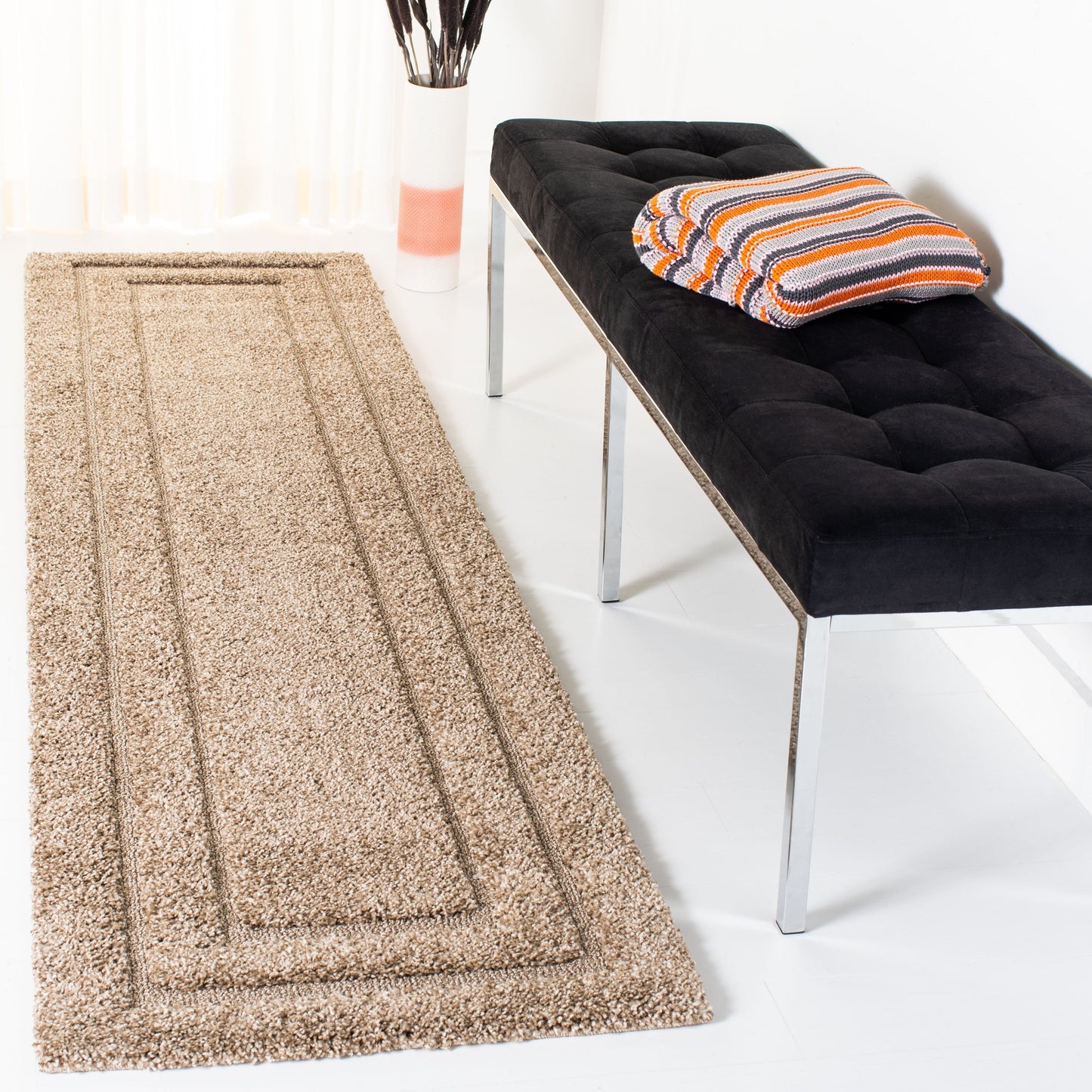 Tapis SAFAVIEH Florida Shag Antigoni Border de 3 cm d'épaisseur