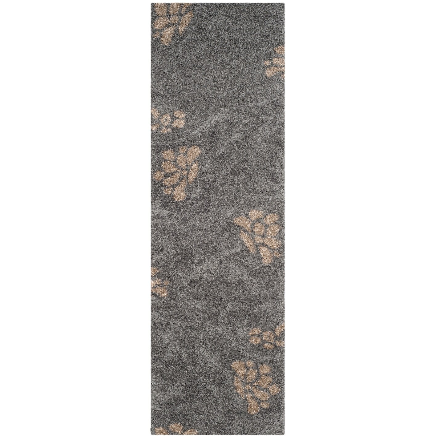 Tapis SAFAVIEH Florida Shag Ariette à motif floral et volutes, d'une épaisseur de 3 cm (1,2 pouce).