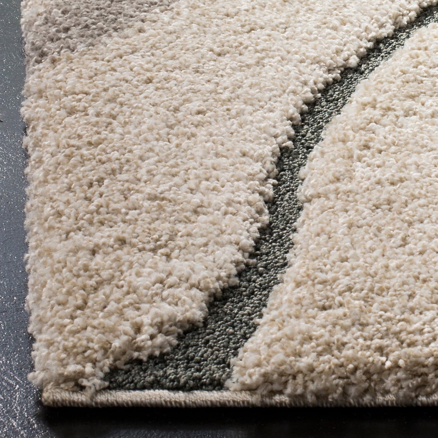 SAFAVIEH Florida Shag Borbala Ondulations douces et sereines 3 cm d'épaisseur