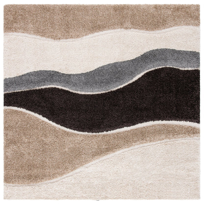 Tapis SAFAVIEH Florida Shag Melahat Abstract Wave de 3 cm d'épaisseur