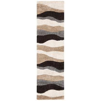 Tapis SAFAVIEH Florida Shag Melahat Abstract Wave de 3 cm d'épaisseur