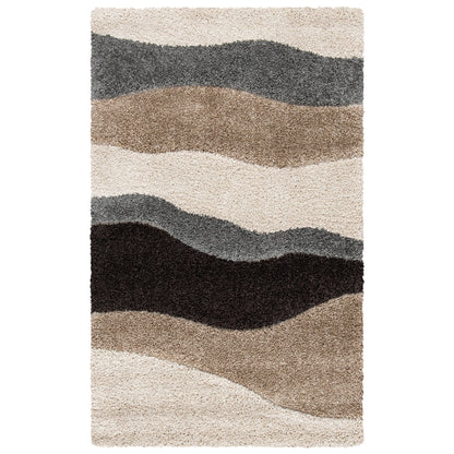 Tapis SAFAVIEH Florida Shag Melahat Abstract Wave de 3 cm d'épaisseur