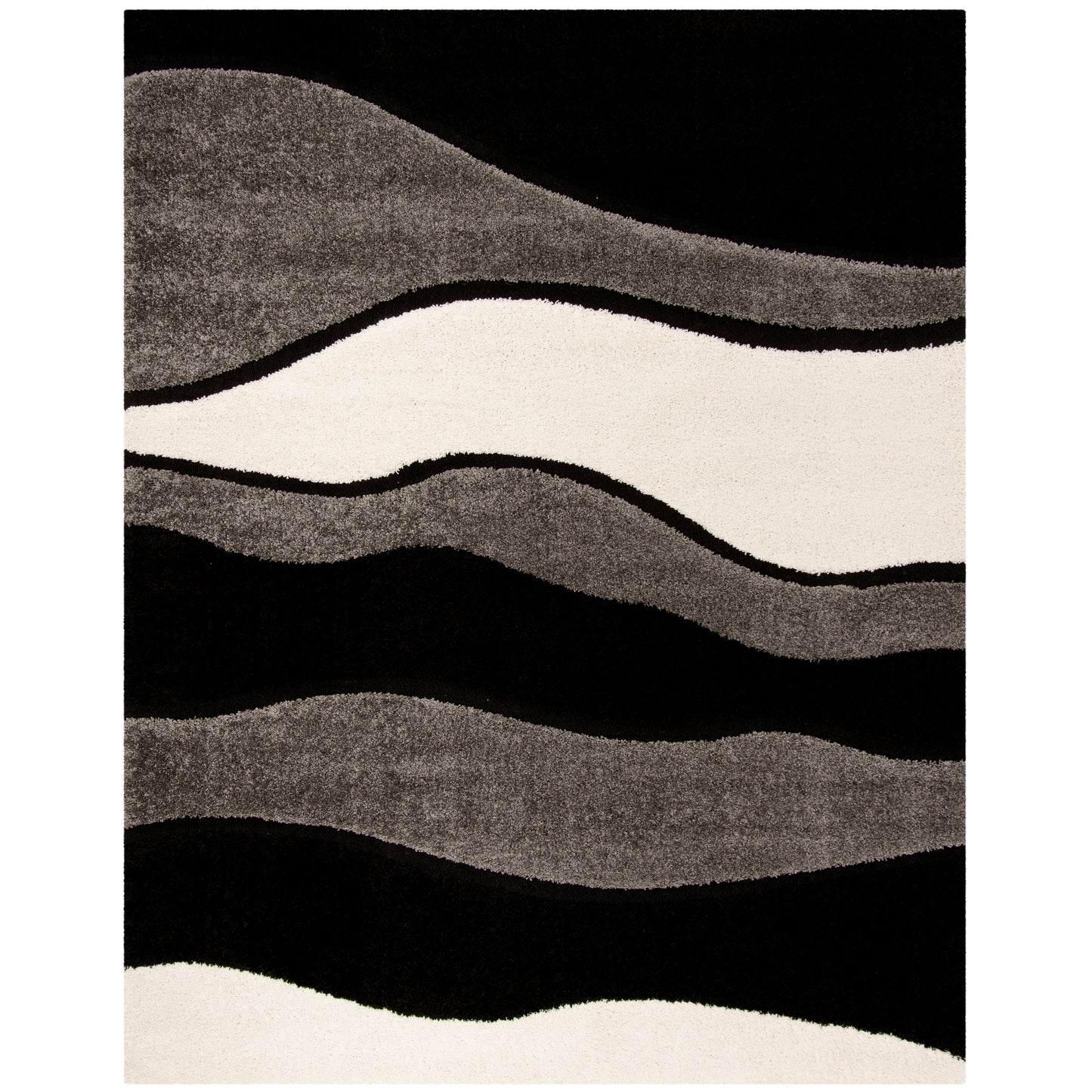 Tapis SAFAVIEH Florida Shag Melahat Abstract Wave de 3 cm d'épaisseur