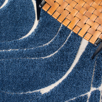 Tapis SAFAVIEH Florida Shag Staka Abstract Waves de 3 cm d'épaisseur