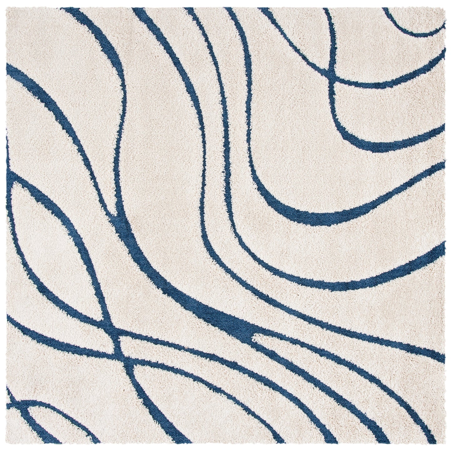 Tapis SAFAVIEH Florida Shag Staka Abstract Waves de 3 cm d'épaisseur