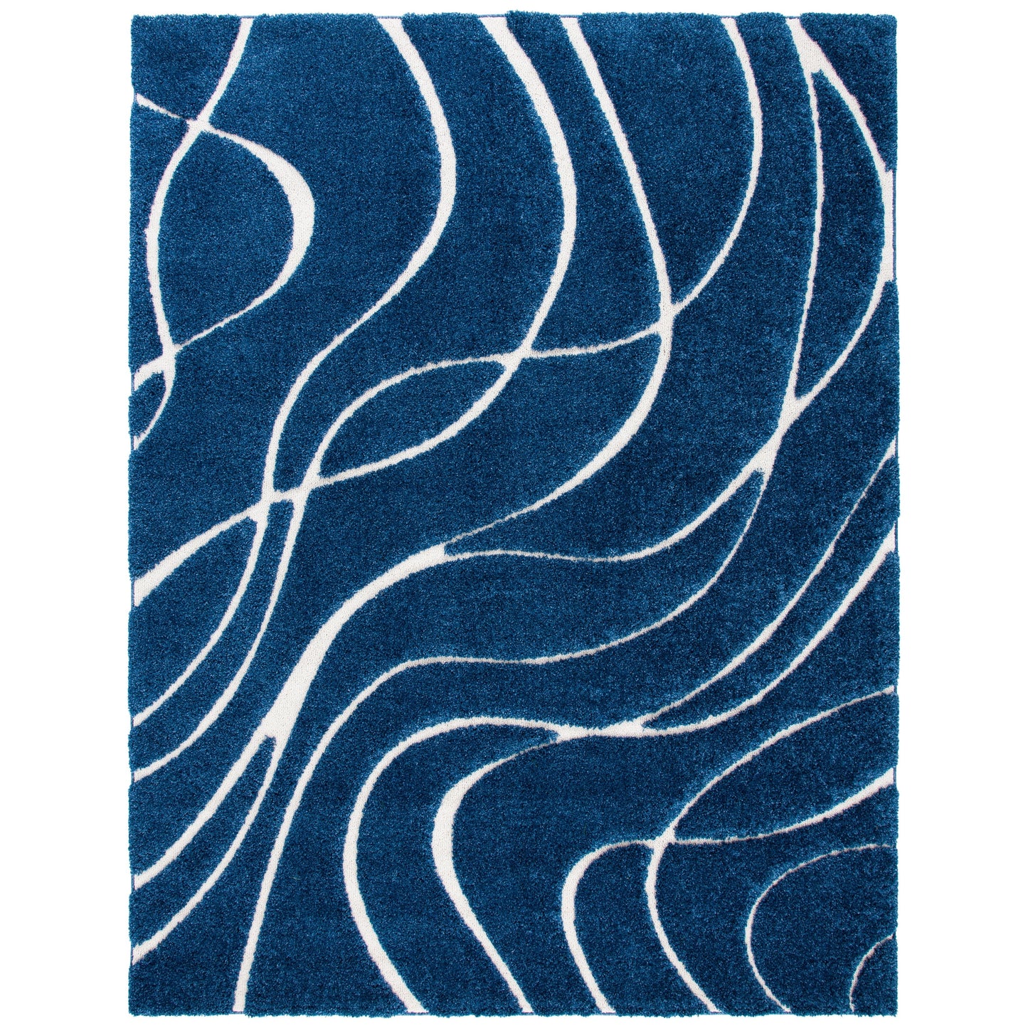 Tapis SAFAVIEH Florida Shag Staka Abstract Waves de 3 cm d'épaisseur