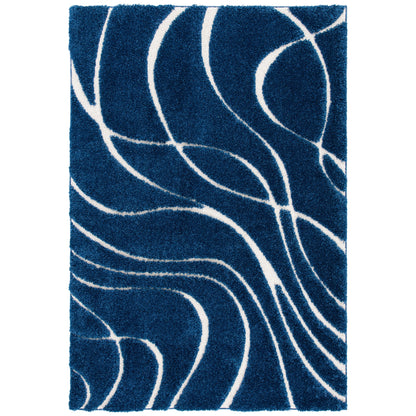 Tapis SAFAVIEH Florida Shag Staka Abstract Waves de 3 cm d'épaisseur