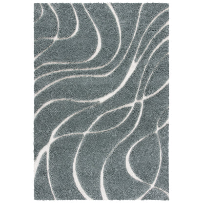 Tapis SAFAVIEH Florida Shag Staka Abstract Waves de 3 cm d'épaisseur